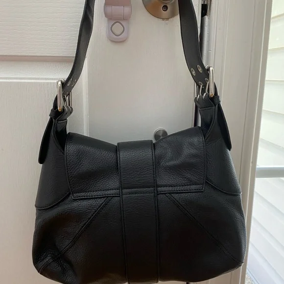 Furla Shoulder Bag Black Pebbled Leather - Picture 7 of 16